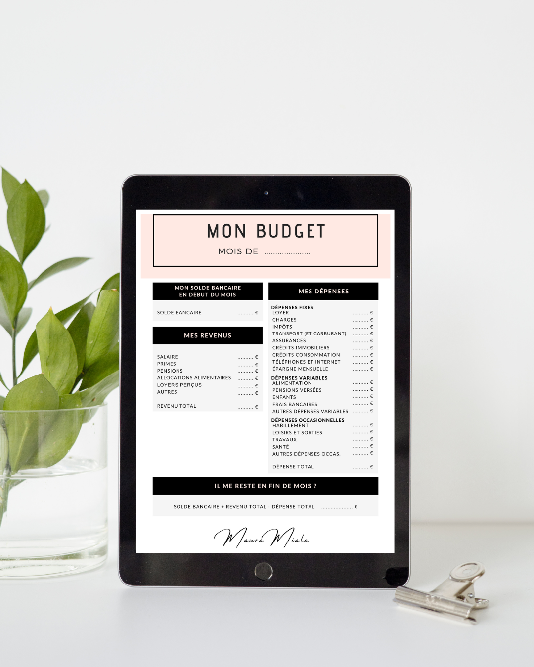Mon Budget PDF - Maura Miala